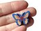 12 26mm Blue Wooden Butterfly Beads Wood Animal Beads Cute Moth Beads to String